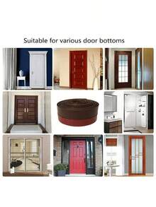 1PC Silicone Rubber Door Seal Strip, Self-Adhesive Weather Stripping, Windproof Draft Stopper, Anti-Collision Guard For Retail Store, Restaurant, Hotel, Security Door, Glass Door, Home Decor Gift - multicolor - View 5