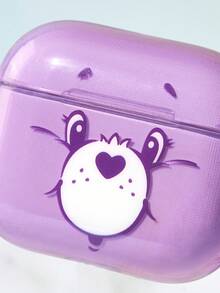 SHEIN X Care Bears Cartoon Pattern Protection Anti-Drop Bluetooth Headset Case With Pendant, Suitable For IPod - Purple - View 5