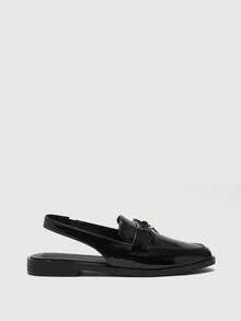 CUCCOO BIZCHIC Women's Shoes Flat Bow Loafers - Black - View 6