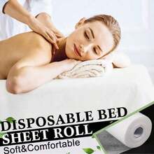 Disposable Bed Sheets - Made Of Non-Woven Fabric, Unscented, Size 70x53cm, Suitable For Beauty Salons, Spas, Massage Beds, Tattoo Studios, Massage Table Covers | Soft Texture | Disposable - White - View 5