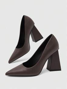 CUCCOO BIZCHIC New Pointed Toe Low Vamp Sexy Elegant High Heels For Women Spring Shoes Spring Break Easter For Christmas Spring Shoes Fall Shoes - Espresso - View 10
