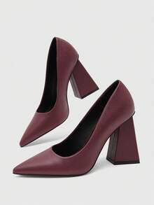 CUCCOO BIZCHIC New Pointed Toe Low Vamp Sexy Elegant High Heels For Women Spring Shoes Spring Break Easter For Christmas Spring Shoes Fall Shoes - Dark bean paste - View 10