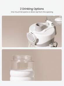 GLOWMODE 27oz  Tritan Cooling Spray Water Bottle With One-Touch Lid Gym Fitness Studio Work Travel Hiking Daily Active Casual - White - View 4