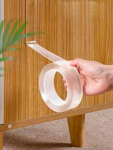 Pita Perekat Dua Sisi Serbaguna Bening, Perekat Elastis Kuat, Pita Karet Mudah Ditempel, Stiker Dinding Vinyl, Dekorasi Rumah, Penyegaran Musim Semi, Kamar Rama, Perlengkapan Sekolah. - Clear - View 4