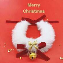 PETSIN 1PC Pet Collar, Handmade Red Bowknot Neck Decoration With Bell, Festive Christmas New Year Wedding Neck Collar For Cats & Dogs - Multicolor - View 14