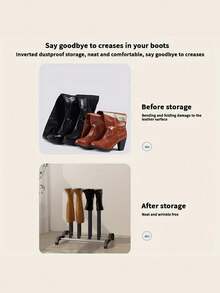 1 PC Boot Shaper Holder Rack For Tall Boots Storage Stand Up Straight Keep Boots Upright Firmly Anti Drop Easy To Use Sleek Modern Premium Design Home Closet Entryway Organization Space Saving Solution Must Have Ideal For Daily Use - View 4