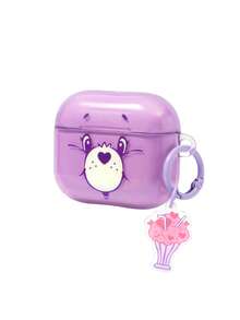 SHEIN X Care Bears Cartoon Pattern Protection Anti-Drop Bluetooth Headset Case With Pendant, Suitable For IPod - Purple - View 3