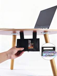 Hidden Compartment Storage Box, Hidden Storage Box, Secret Storage Box, Concealed Storage Organizer, Hidden Compartment For Coins, Cash, Documents, Jewelry, Watches And Valuables, Discreet Secret Storage, Multifunctional Desktop Organizer - black - View 1