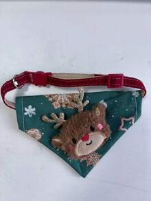 Adjustable Christmas Pet Triangle Bandana Collar, Cute 3D Santa/Snowman/Reindeer/Tree Decor, Festive Holiday Neck Scarf Accessory For Puppy Kitten Small Dog - Multicolor - View 5