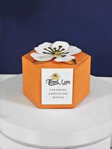 10 piezas Cajas de embalaje de regalo hexagonales de varios colores delicadas con tarjetas de agradecimiento, accesorios de flores de papel, cajas de regalo para bodas, compromisos, cumpleaños, inauguración de casa, fiestas de vacaciones, banquetes y embalaje de regalos en general - Multicolor - Ver 7