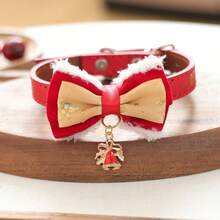 PETSIN 1pc Cat And Dog Universal Holiday Style Neck Accessory, Christmas Pet Bow Tie Collar, Adjustable Cat And Dog Collar, Santa Claus Christmas Tree Snowflake Pendant, Holiday Party Small Pet Decoration Accessory - Multicolor - View 19