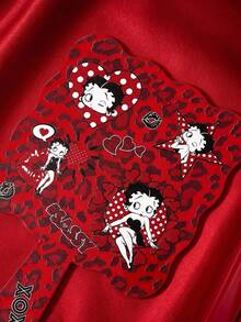 Betty Boop X POKOJA LAND 1pc Cartoon Handheld Mirror, Portable Square Design With Handle, High-Definition Reflection, Perfect For Makeup Touchups, Bathroom, Vanity, Bedroom, Travel, A Fun Birthday Or Christmas Gift For Women, Girls, Family And Friends - one-size - View 2