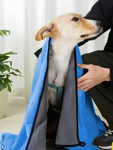 Pet Absorbent Towel Dog Bath Towel Quick Dry Large Coral Fleece Thickened For Cats Dogs Bathing Grooming - Blue - View 8