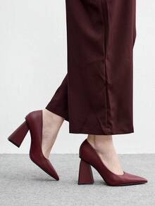 CUCCOO BIZCHIC New Pointed Toe Low Vamp Sexy Elegant High Heels For Women Spring Shoes Spring Break Easter For Christmas Spring Shoes Fall Shoes - Dark bean paste - View 4