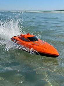 2.4G Electric Remote Control Boat Toy Wireless Remote Control High-Speed Boat Model Electric Remote Control Boat Can Be Launched High-Speed Simulation Electric Boat On Water Small Boat Model Simulation(Battery Not Included) - Multicolor - View 6