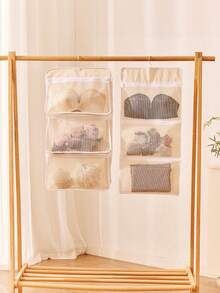 Hanging Underwear Storage Bag - Multi-Layer Mesh Organizer For Socks, Bras, Wardrobe, Bathroom, Door, Wall Mounted Closet Storage Pouch - View 2