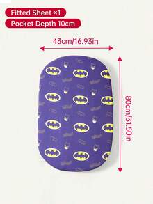BATMAN X Cozy Pixies 1 Cartoon Printed Baby Mattress, Soft And Breathable, Machine Washable. Fully Enclosed High Elastic Elastic Band, Not Easy To Shift And Slip, Printed - Batman - View 7