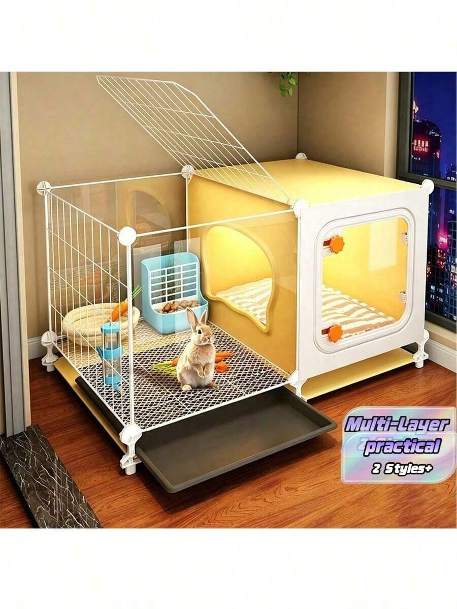 Encrypted Rabbit Cage, Large Home Cleaning Basket, Dutch Special Nest, Guinea Cage - multicolor - View 1