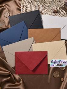 20pcs Linen Envelope & Letter Paper Set - Vintage Chinese Style Kraft Specialty Paper, Invitation Card, Postcard, Wax Seal Envelope, Retro Stationery Gift - A - View 1