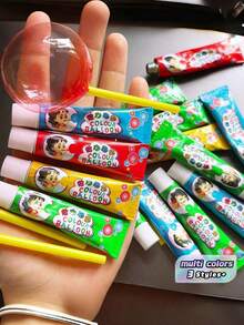 5/10/30Pcs 4 Colors Plastic Elastic Bubble Balloons, Blow With Straw, Back To School Party Prank Pinata Fillers, Random Color - Multicolor - View 1