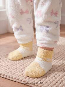 Cozy Pixies 3 Pairs Of Warm Baby Socks, Coral Fleece, Colorful Winter Baby Cute Socks, Colorful Contrasting Versatile Socks, Suitable For Babies To Wear - Multicolor - View 4