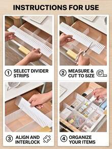 5/7/10Pcs Adjustable Drawer Organizer Boxes, Multi‑Purpose Drawer Dividers For Cosmetics Jewelry Underwear Socks Office Supplies, Dorm Storage - Multicolor - View 7