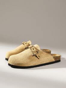 Solecia Vintage Comfortable Casual Half Slippers For Shopping And Vacation - Khaki - View 3