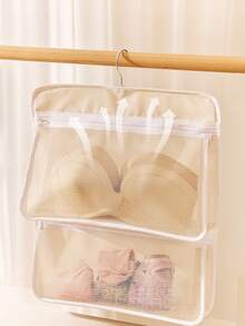 Hanging Underwear Storage Bag - Multi-Layer Mesh Organizer For Socks, Bras, Wardrobe, Bathroom, Door, Wall Mounted Closet Storage Pouch - View 3