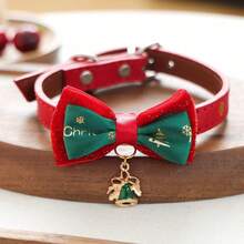 PETSIN 1pc Cat And Dog Universal Holiday Style Neck Accessory, Christmas Pet Bow Tie Collar, Adjustable Cat And Dog Collar, Santa Claus Christmas Tree Snowflake Pendant, Holiday Party Small Pet Decoration Accessory - Multicolor - View 15
