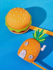 SpongeBob SquarePants | SHEIN 0.4in / 10mm Cartoon Pattern Dust-Proof Straw Sleeve, Suitable For 8-10mm Straws - Multicolor - View 4
