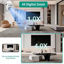 Indoor Wireless Security Camera, Intelligent High-Definition Security Camera, Intelligent WiFi IP Camera, Outdoor Camera, Wireless Network Camera, Full-Color Infrared Night Vision, 1MP, Built-In Hotspot, Loop Recording, - Multicolor - View 5