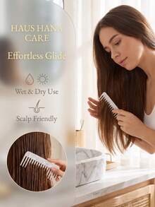 Haus Hana 1 Buah Sisir Rambut Pelat Asetat Motif Marmer Anti-Statis Bergigi Lebar Sisir Anti Kusut Meluncur Halus Tanpa Menarik Rambut Alat Penata Rambut untuk Penggunaan di Rumah, Salon, dan Sehari-hari Hadiah Ulang Tahun atau Hari Valentine yang Sempurna untuk Wanita - Beraneka warna - View 12