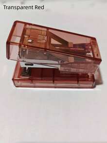 Mini Compact Transparent Stapler For Office Home Study Room Desktop School Stationery Supplies Adult All Season Small Cute Clear Binding Tool - Multicolor - View 13