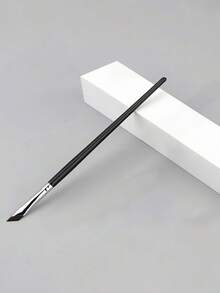 Eye Makeup Brush Smooth Texture Ideal Delicate Effortless Eyebrow Eyeliner Tear Trough Smile Lines Black Ultra Fine Sickle Shaped Pro - Black and White - View 5