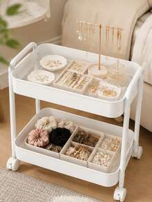Xe đẩy mua sắm đa năng di động chịu lực, kệ lưu trữ trưng bày nhiều công dụng (phù hợp cho đồ ăn nhẹ, rau củ, khăn, sách, mỹ phẩm, v.v.) | Có bánh xe, dễ lắp ráp | Phù hợp cho nhà bếp, phòng tắm, phòng khách, v.v. - Nhiều màu 10 - Xem 13