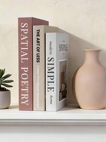 1pc Aesthetic Paper Decorative Books Faux Book Set For Coffee Table Bookshelf Mantel Modern Home Decor Halloween Christmas Ornament Gift - Multi-color - View 5