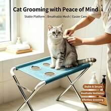1Pc Foldable Stainless Steel Pet Bath Stand, Non‑Slip Pet Grooming Bath Table For Dogs And Cats. Portable Fixed Shower Rack For Large Dogs & Cats, Pet Bathing & Grooming Table, Home Bath & Beauty Desk, Anti‑Escape Pet Bath Bracket - Multi-color - View 3