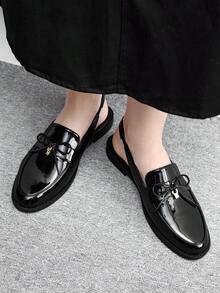 CUCCOO BIZCHIC Women's Shoes Flat Bow Loafers - Black - View 1