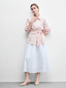 CUCCOO BIZCHIC 女款杏色亮面尖頭小貓跟後扣高跟鞋，簡約優雅，日常百搭通勤上班，空鞋 A - 杏色 - 查看 6