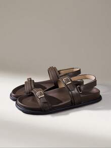 Solecia Sandal Datar Nyaman untuk Wanita - Warna coklat - View 2