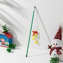 PETSIN 1 PC Christmas Cat Teaser With Cute Decoration Cat Toy - Multicolor - View 14
