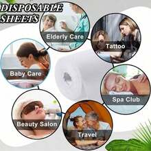 Disposable Bed Sheets - Made Of Non-Woven Fabric, Unscented, Size 70x53cm, Suitable For Beauty Salons, Spas, Massage Beds, Tattoo Studios, Massage Table Covers | Soft Texture | Disposable - White - View 7