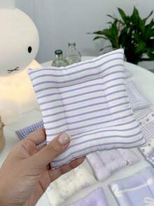 Joivida A Square Ins-Style Coaster With Simple Patterns Like Stripes And Plaid. Designed For Cream-Style Home Decor, It Offers Visual Pleasure And A Comfortable Touch For Urban Working Women And Teens - Multicolor - View 12