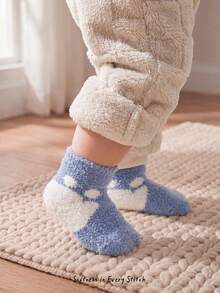 Cozy Pixies 3 Pairs Of Warm Baby Socks, Coral Fleece, Colorful Winter Baby Cute Socks, Colorful Contrasting Versatile Socks, Suitable For Babies To Wear - Multicolor - View 8