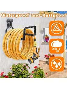 Heavy-Duty Garden Hose Holder - Rust-Resistant Wall Mount Storage Rack - Outdoor Garden And Garage Safety - Multicolor - View 1