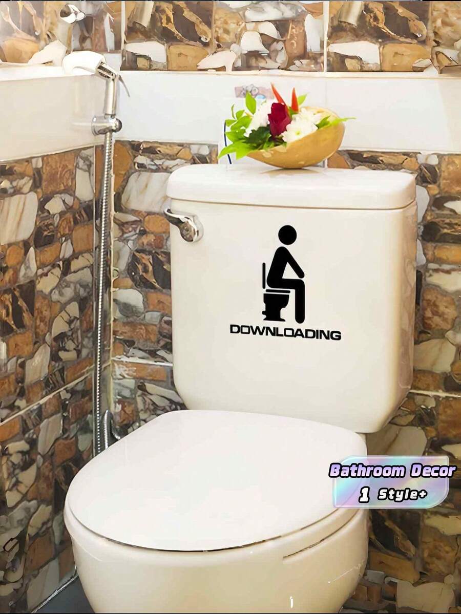 Miếng dán nắp bồn cầu hài hước, decal nắp bồn cầu tự dính chống nước cho phòng tắm gia đình, miếng dán xe cá nhân hóa trang trí hài hước, decal bọc nắp bồn cầu có thể tháo rời, phụ kiện trang trí phòng tắm đa năng, miếng dán trêu đùa dễ dán - Phim hoạt hình nhân vật phản diện nhà vệ sinh dán - Xem 1