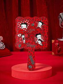 Betty Boop X POKOJA LAND 1pc Cartoon Handheld Mirror, Portable Square Design With Handle, High-Definition Reflection, Perfect For Makeup Touchups, Bathroom, Vanity, Bedroom, Travel, A Fun Birthday Or Christmas Gift For Women, Girls, Family And Friends - one-size - View 5