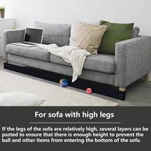 1 Toy Stopper For Sofa Base, Adjustable Gap Bumper, Modular Connector For Sliding Sofas, Bumper Protector To Prevent Items From Sliding Into The Base Of Sofas And Furniture (Adhesive Mounting Straps Included) - Multicolor - View 5