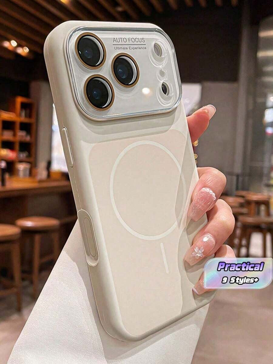 Luxury Colorblock Skin-Feel Liquid Silicone Magnetic Wireless Charge ...