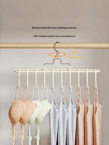 No Crease Hanger Rotating Hook Multi-Functional Camisole Scarf Belt Organizer Space-Saving Closet Storage Rack For Tank Top Bra Tie Pants Home Wardrobe Dormitory Laundry Room Essentials - View 6